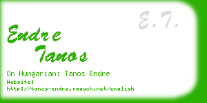 endre tanos business card